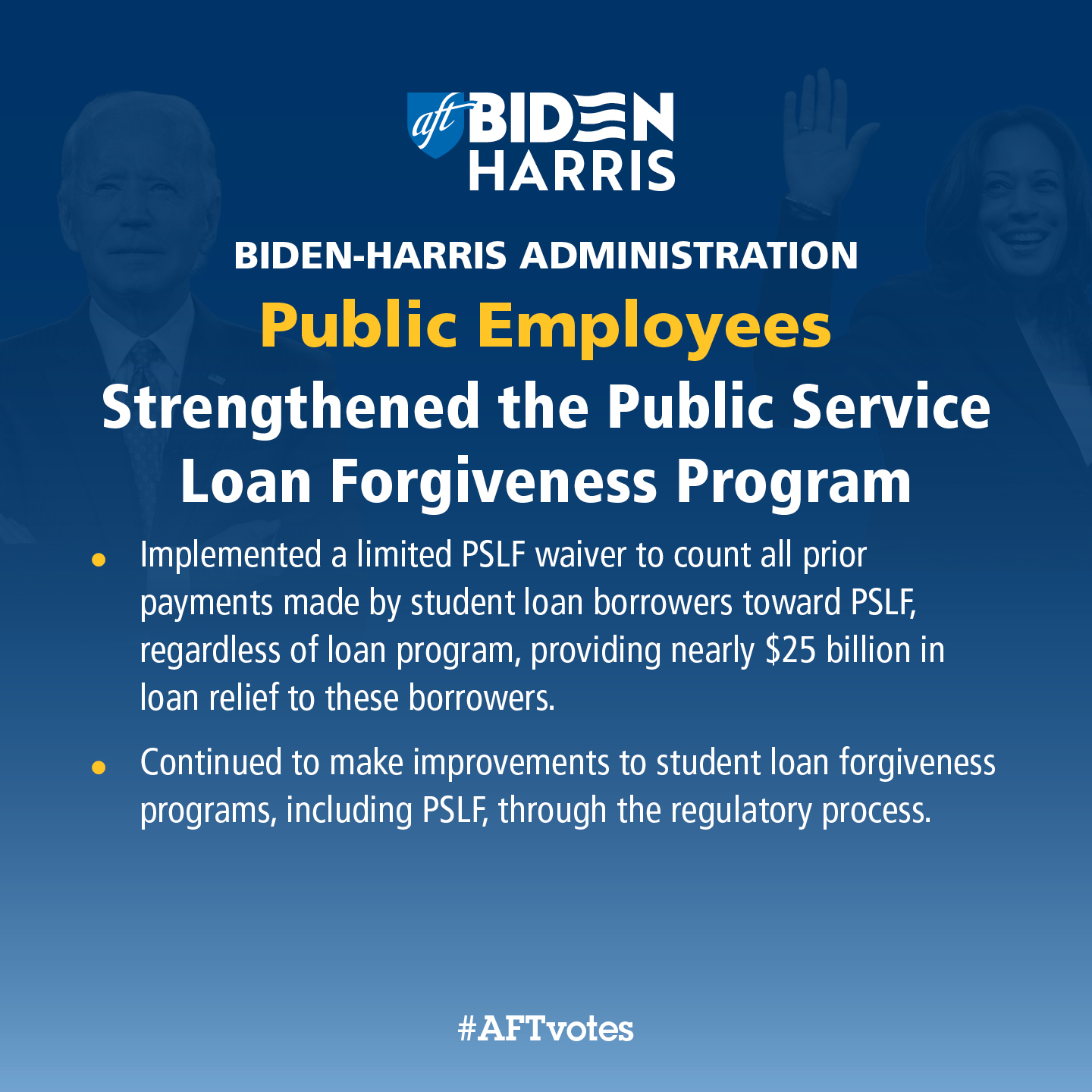 Strengthened the Public Service Student Loan Forgiveness Program