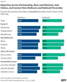 Polling Chart: Majorities Across Partisanship, Race and Ethnicity, Vote Choice, and Income View Medicare and Medicaid Favorably