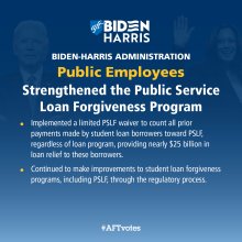 Strengthened the Public Service Student Loan Forgiveness Program